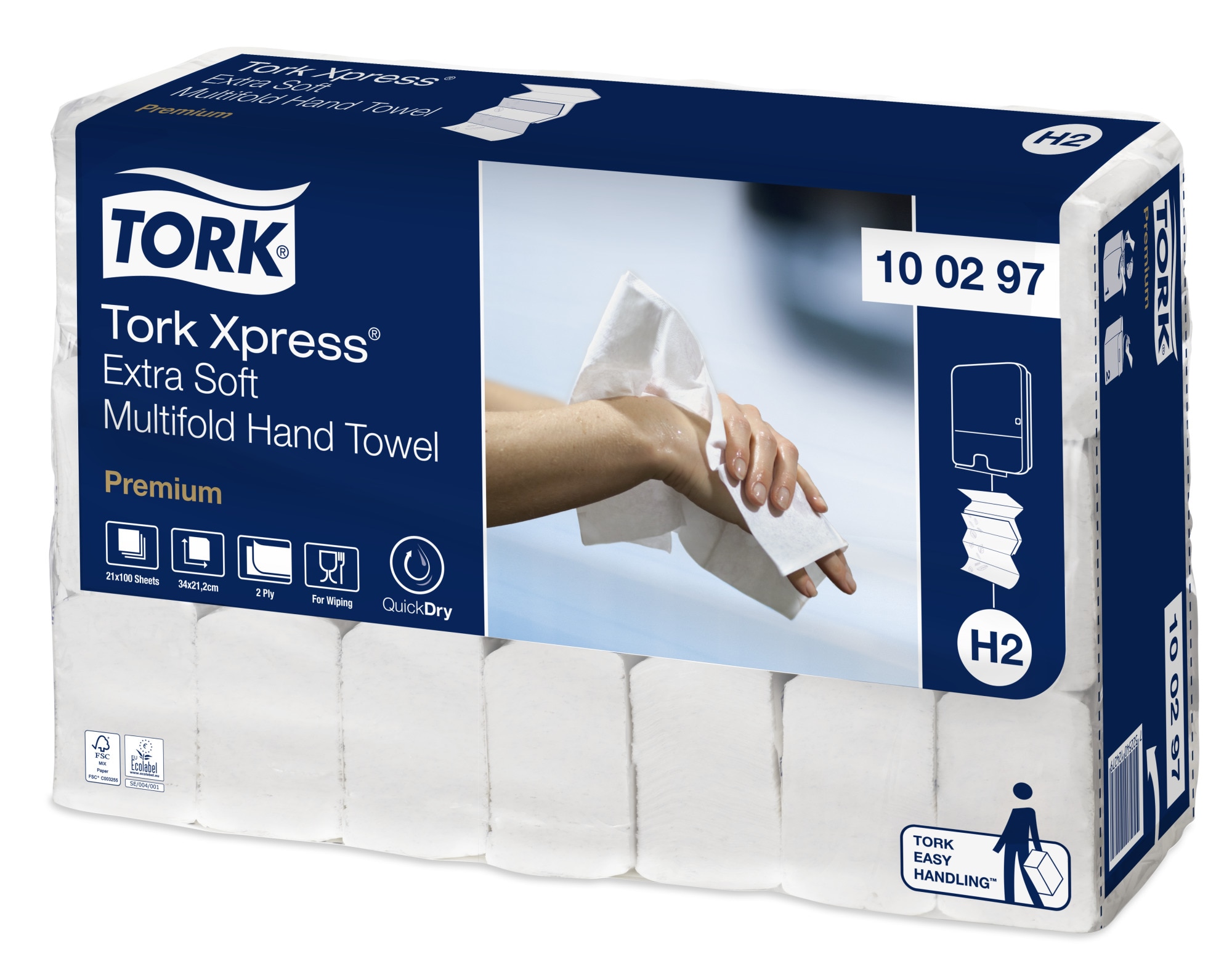 Tork Xpress Extra Soft Multifold Hand Towels 600297 H2 Premium Paper Hand 
