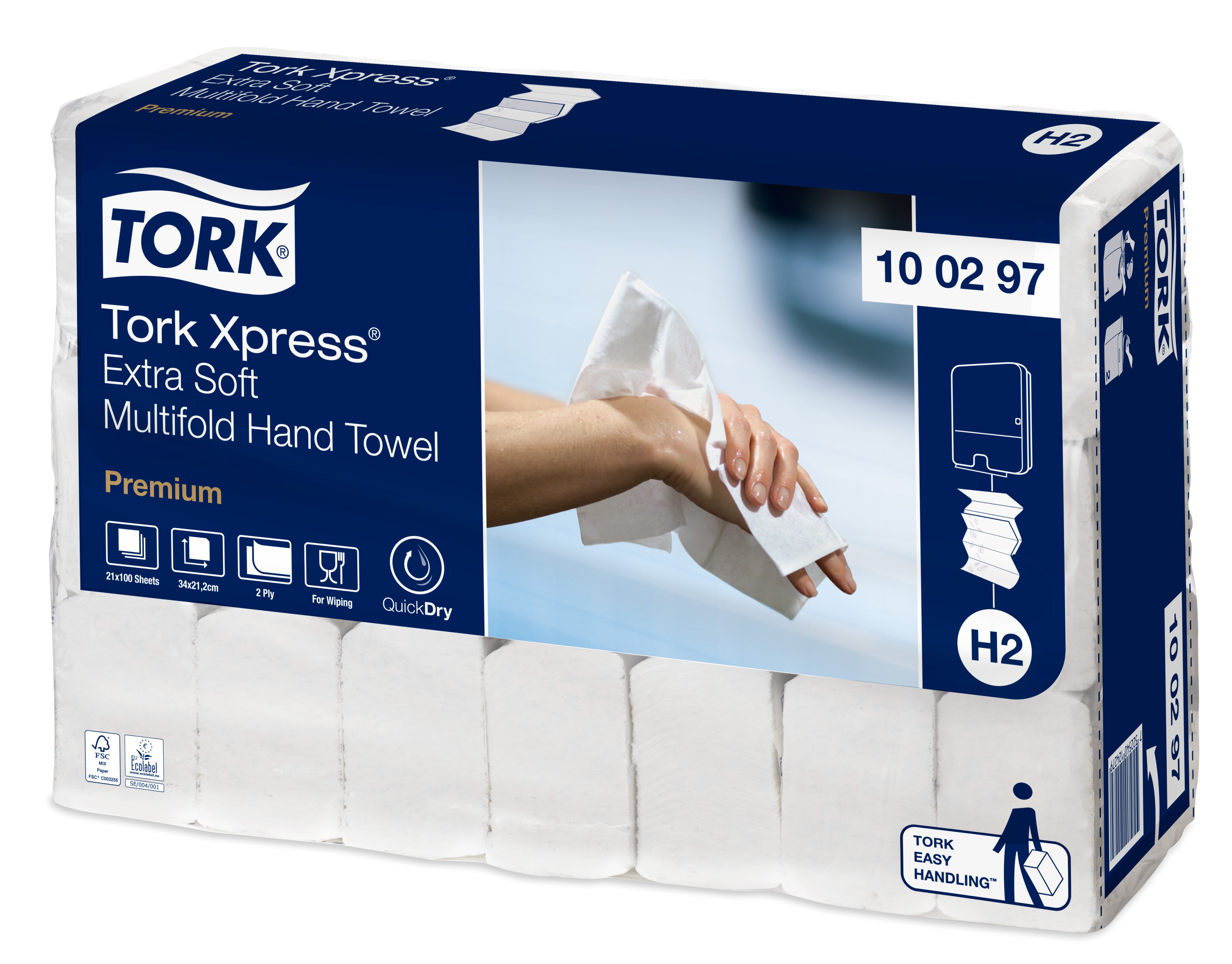 Ультрамягкие листовые полотенца Tork Xpress® сложения Multifold ...