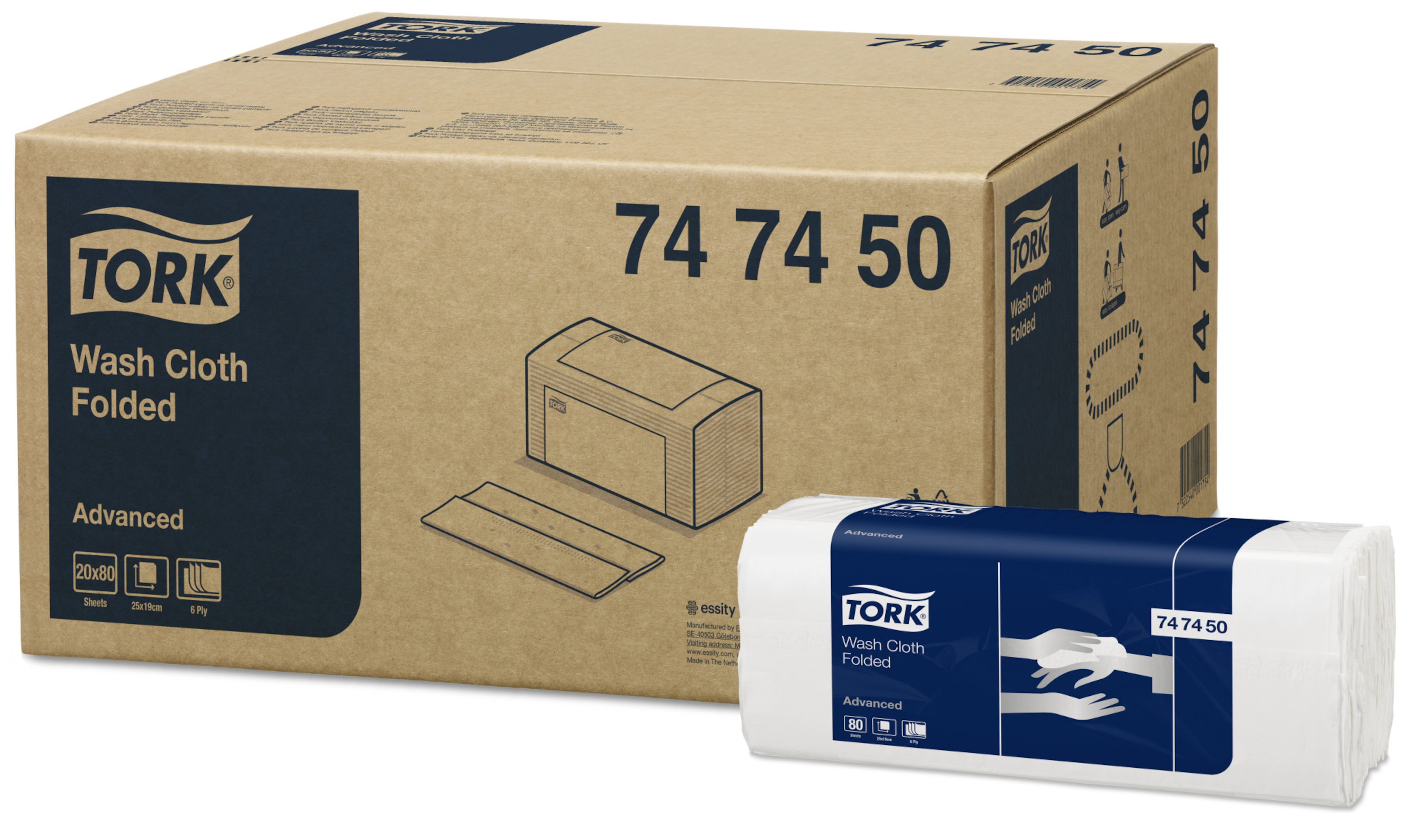 Tork Advanced Vaskeklud, Hvid