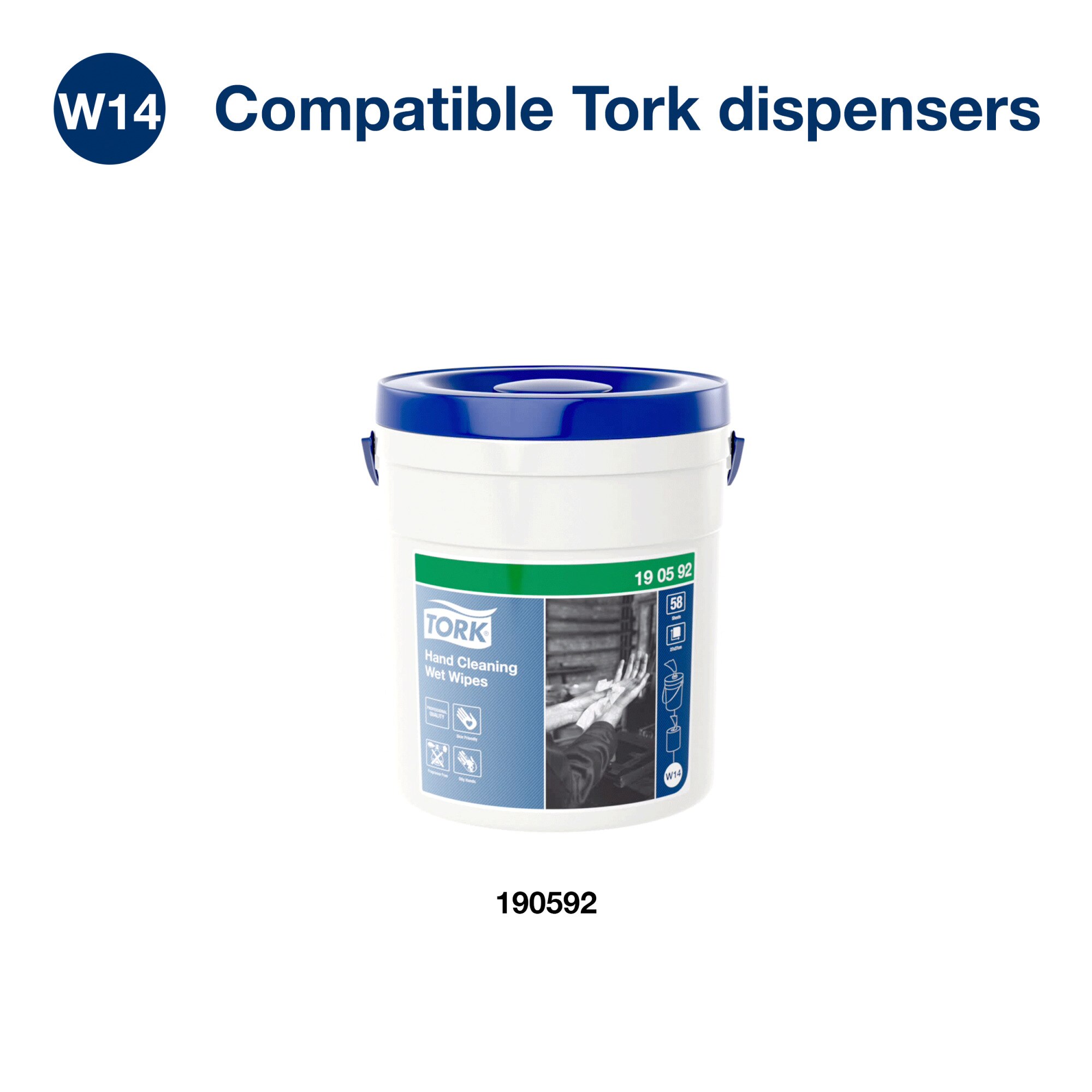 瘡原亘 腥身保育器 embdagonn108 Tork Hand Cleaning Wet Wipe Bucket White W14