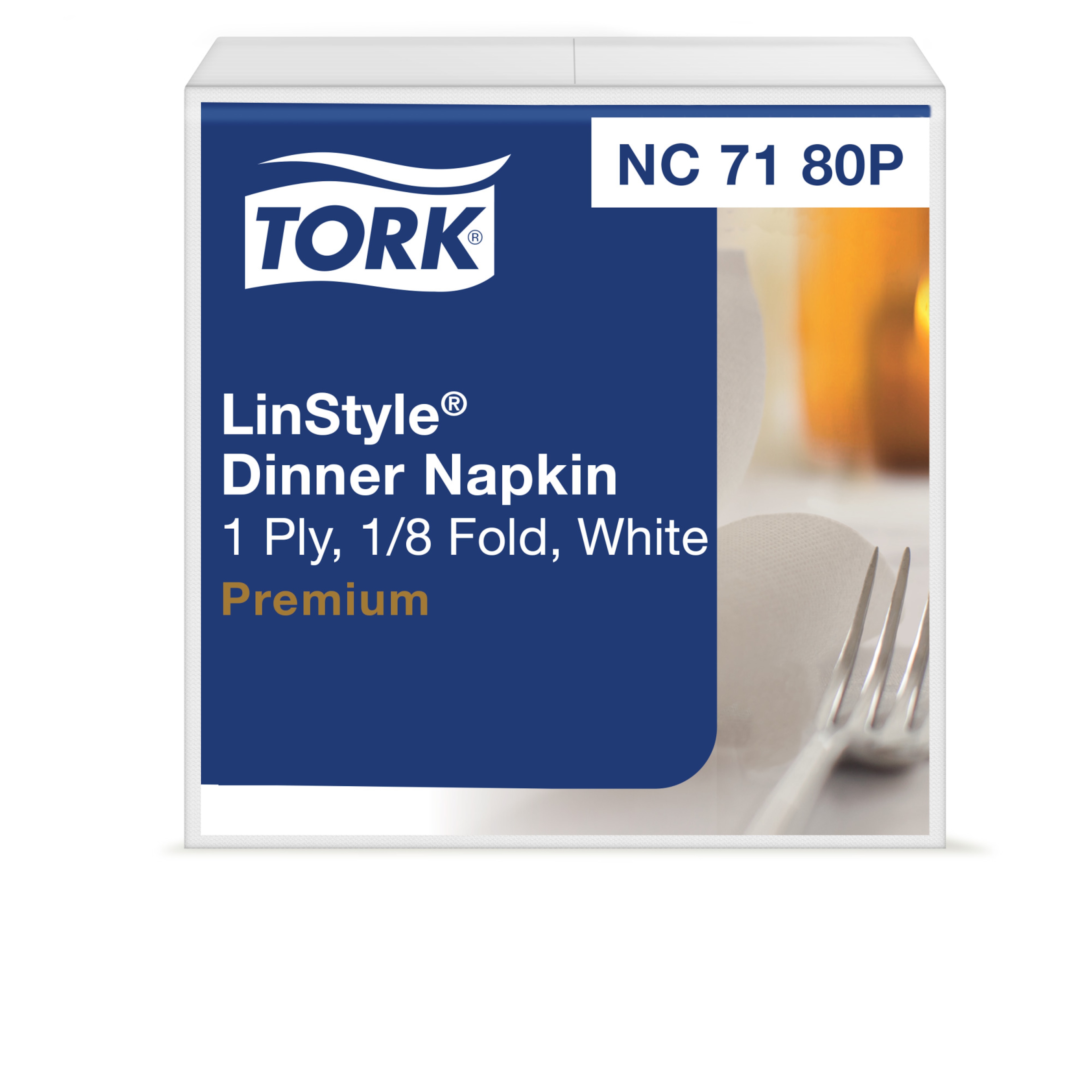 Tork LinStyle® White Dinner Napkin