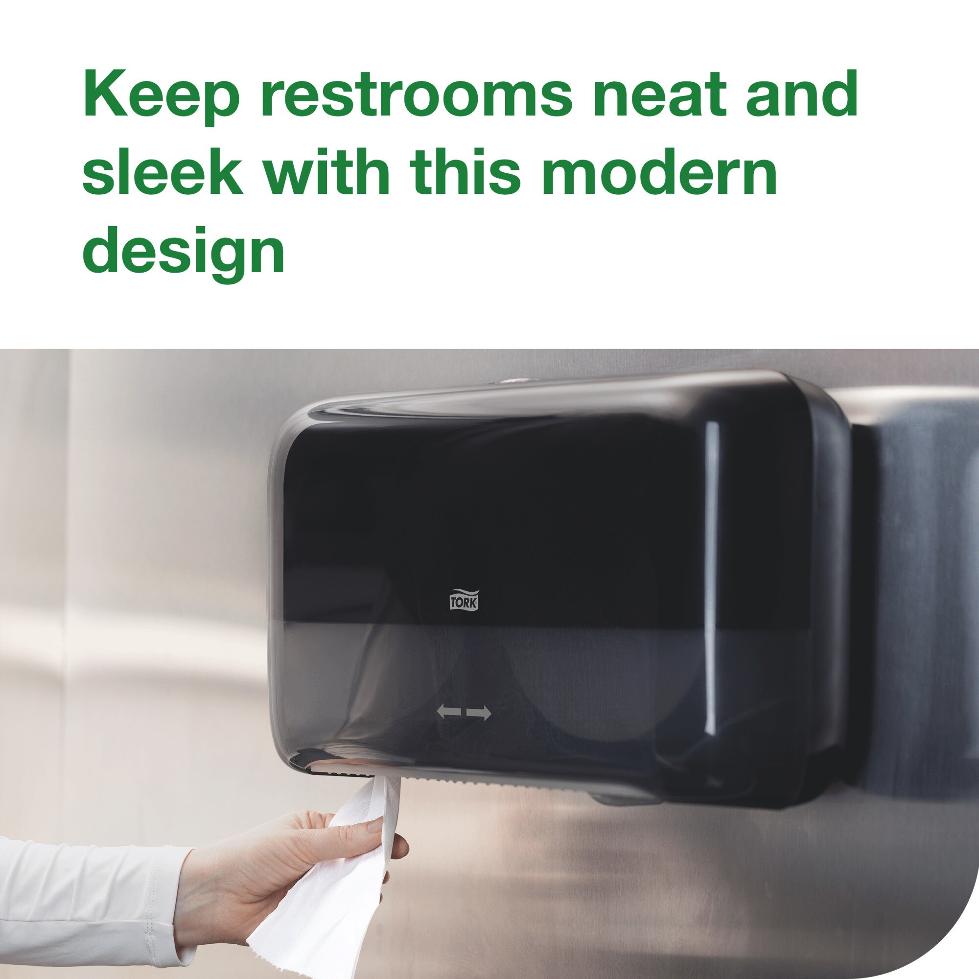 Tork Mini Jumbo 2-roll Toilet Paper Dispenser Black