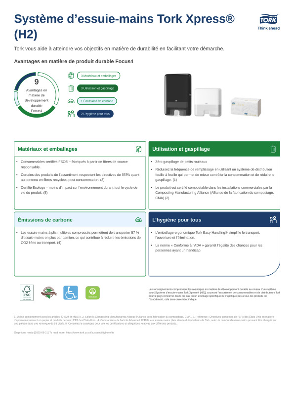 Fiche produit développement durable