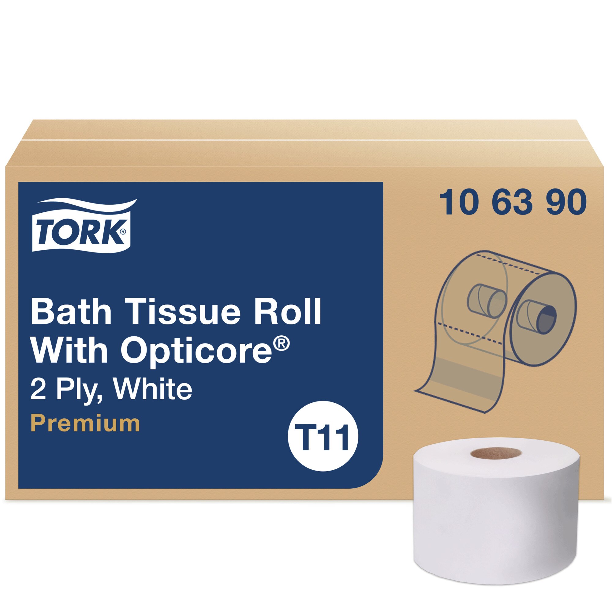 Tork OptiCore® Twin Toilet Paper Roll Dispenser Black T11