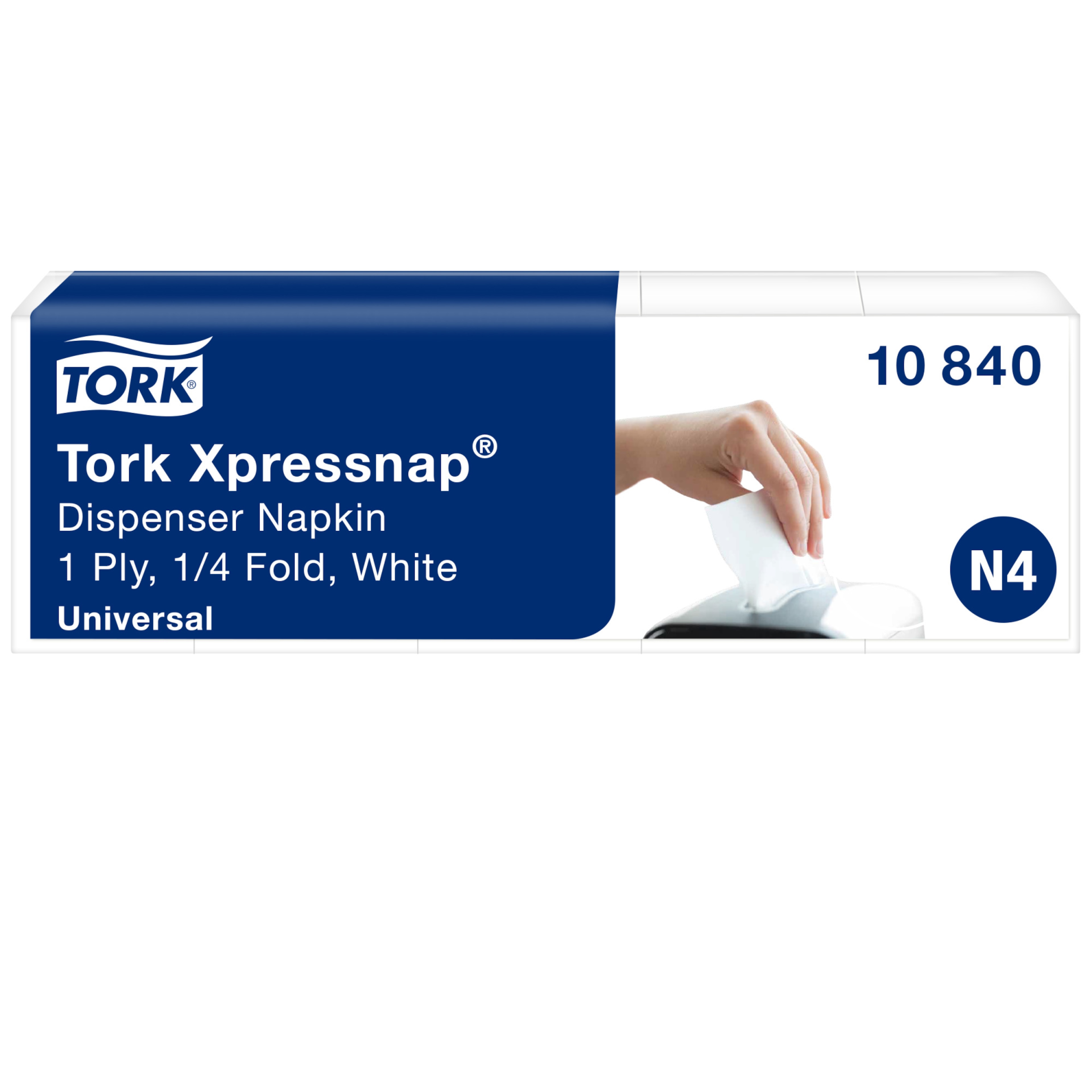 Tork Xpressnap® White Dispenser Napkin N4