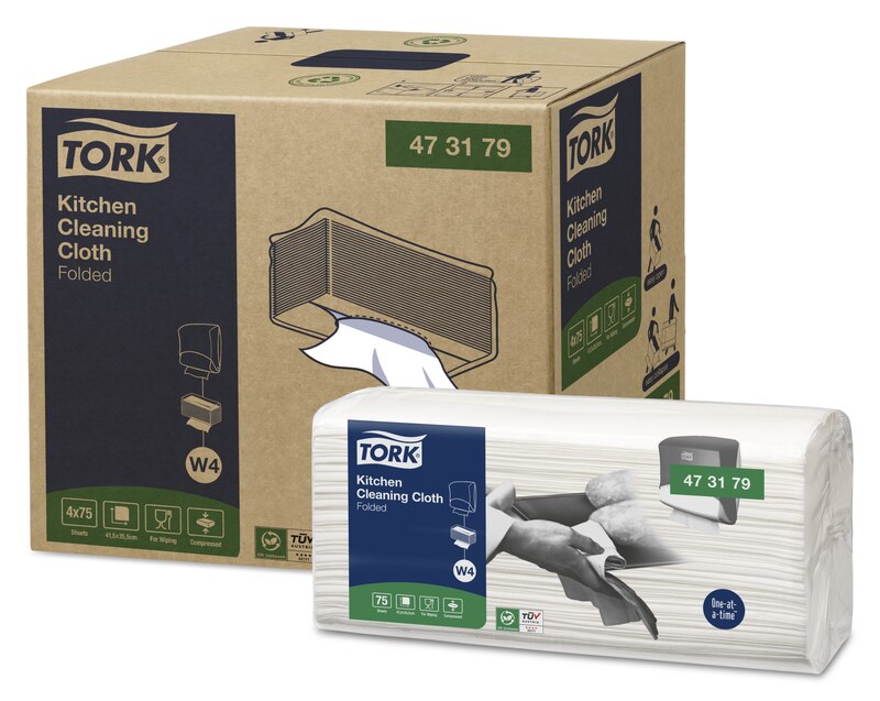 Tork Kitchen Cleaning Cloth, 473179, Wipers and cloths, Refill