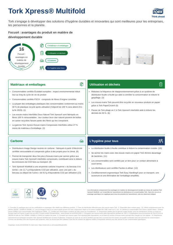 Fiche produit développement durable