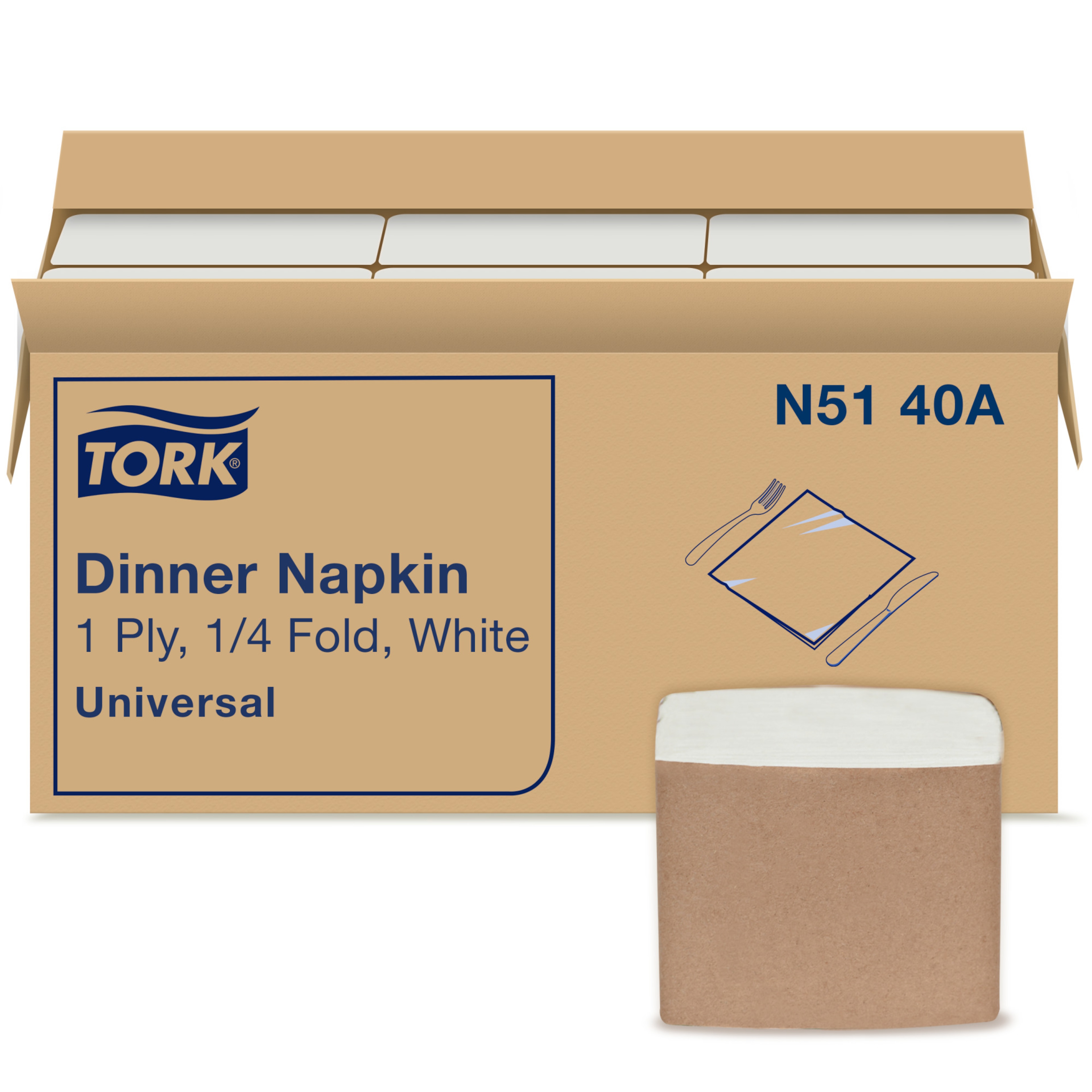 Tork White Dinner Napkin