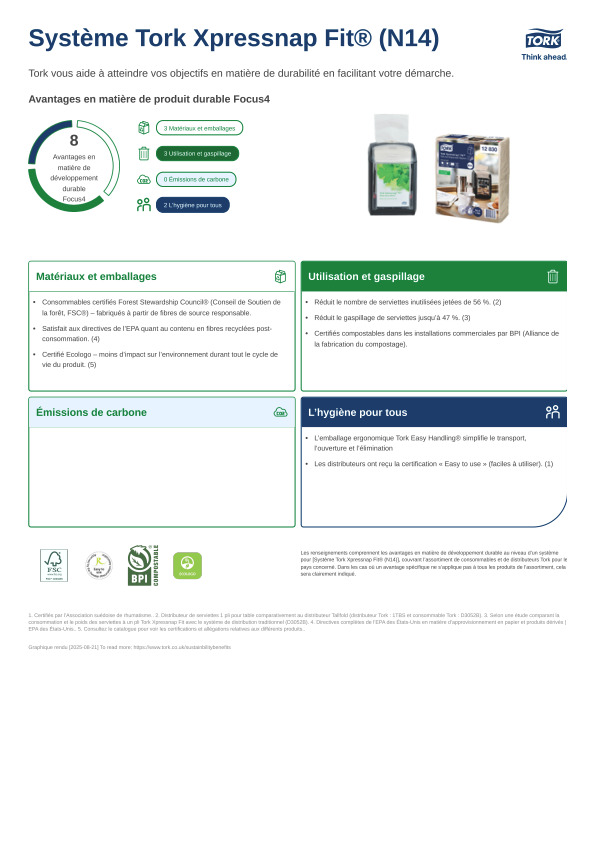 Fiche produit développement durable