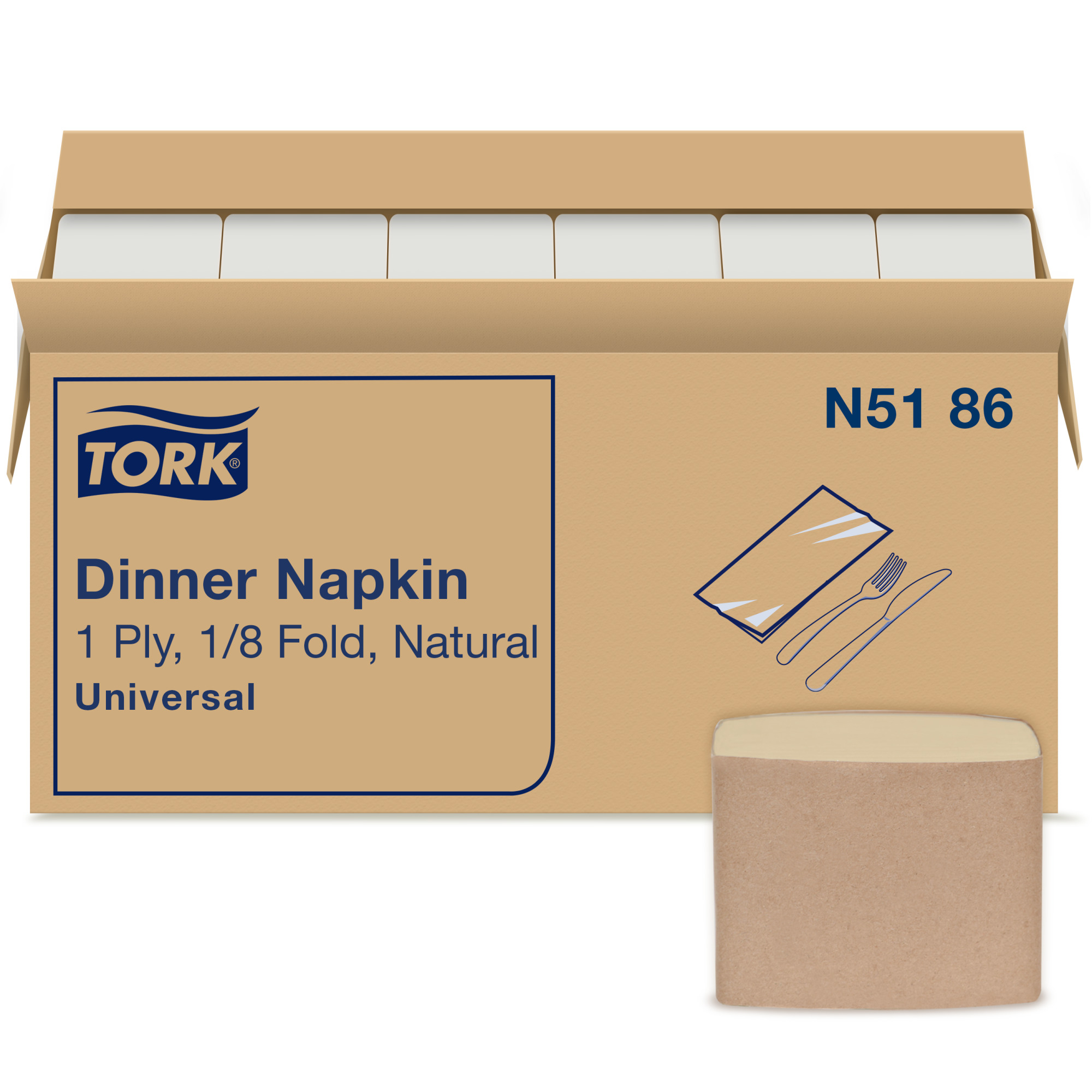 Tork White Dinner Napkin