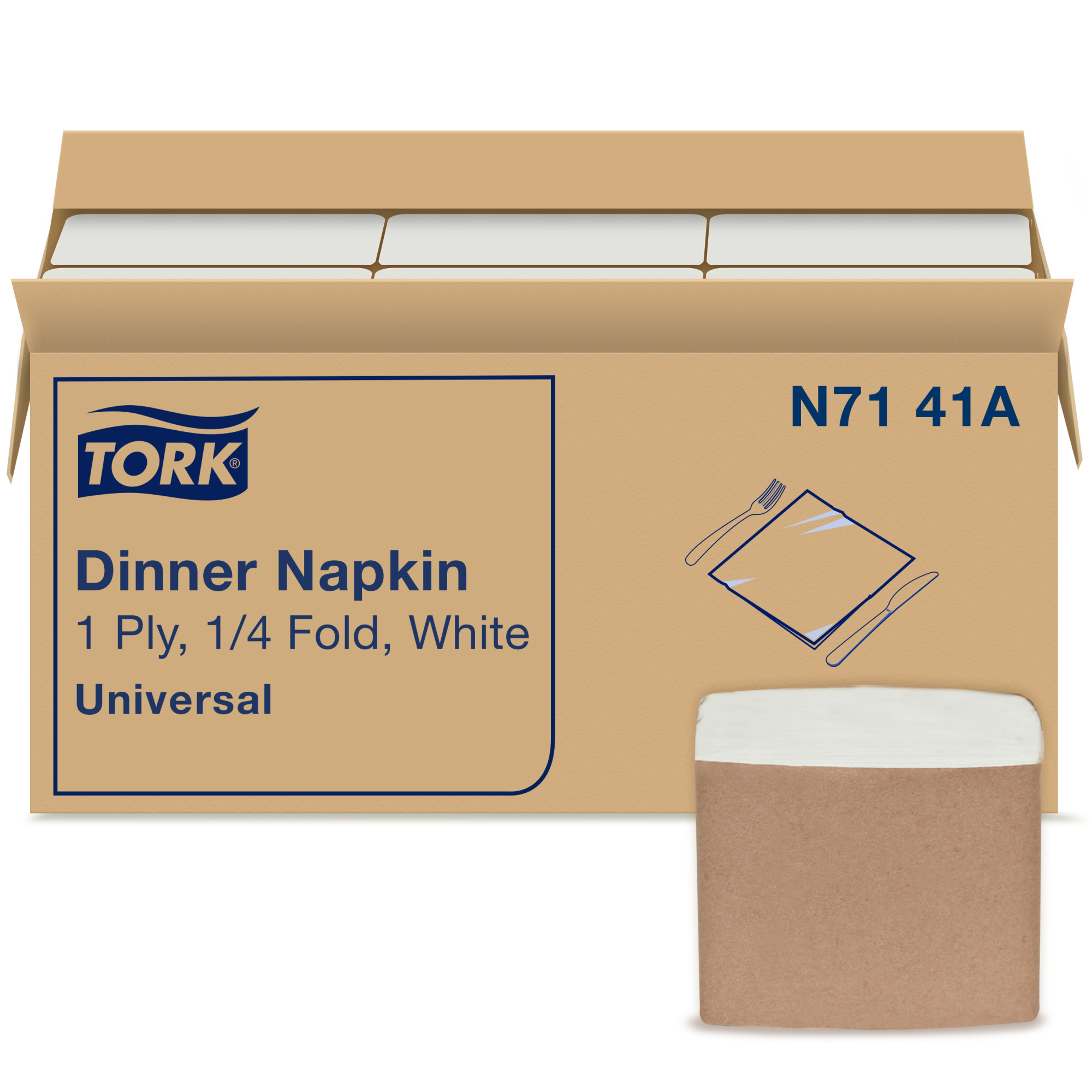 Tork White Dinner Napkin