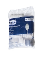 Tork White Plastic Teaspoon