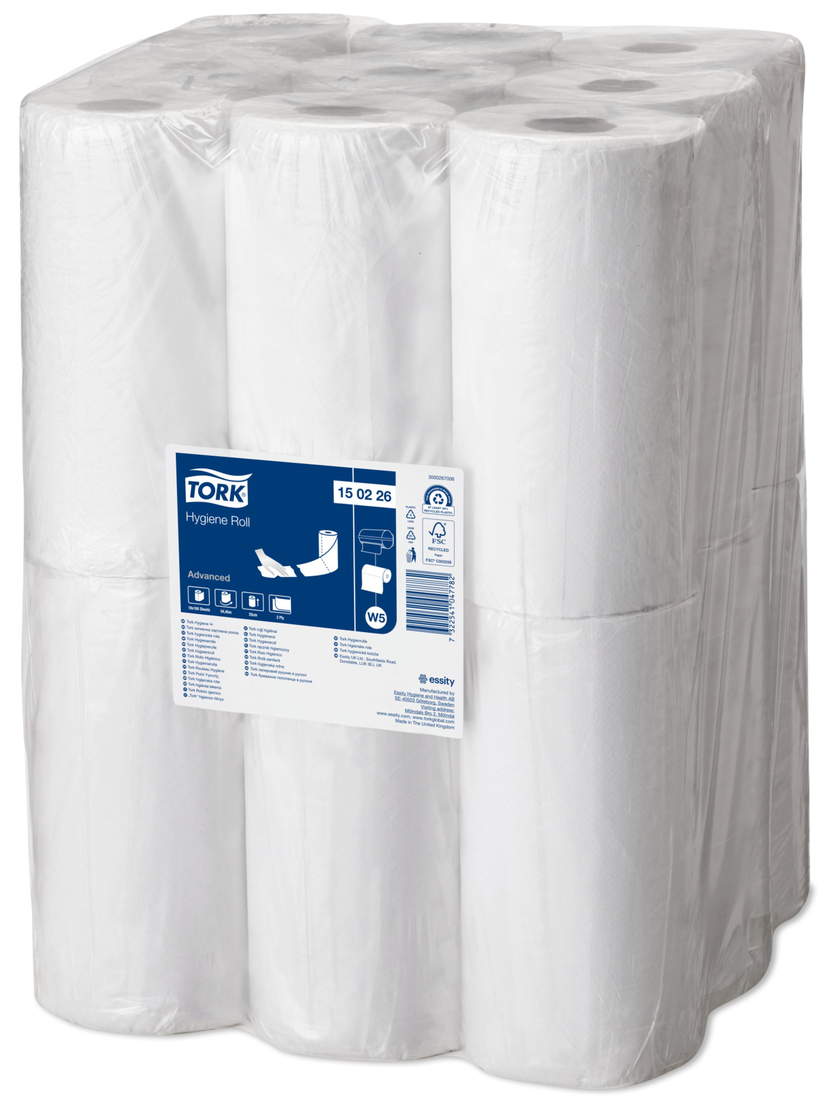 Tork Perforated Hygiene Rolls White C1