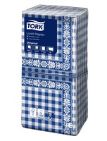 Tork Blue Check Lunch Napkin 1 Ply