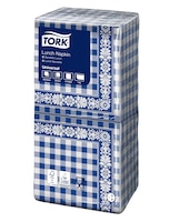 Tork Blue Check Lunch Napkin 1 Ply