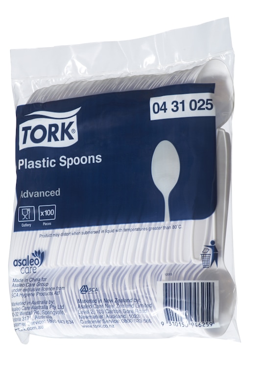 Tork White Plastic Spoon