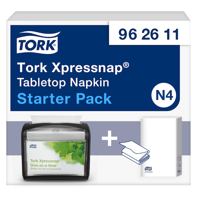 Tork Xpressnap® Starter Pack de Dispensador de Servilletas para Mesa 